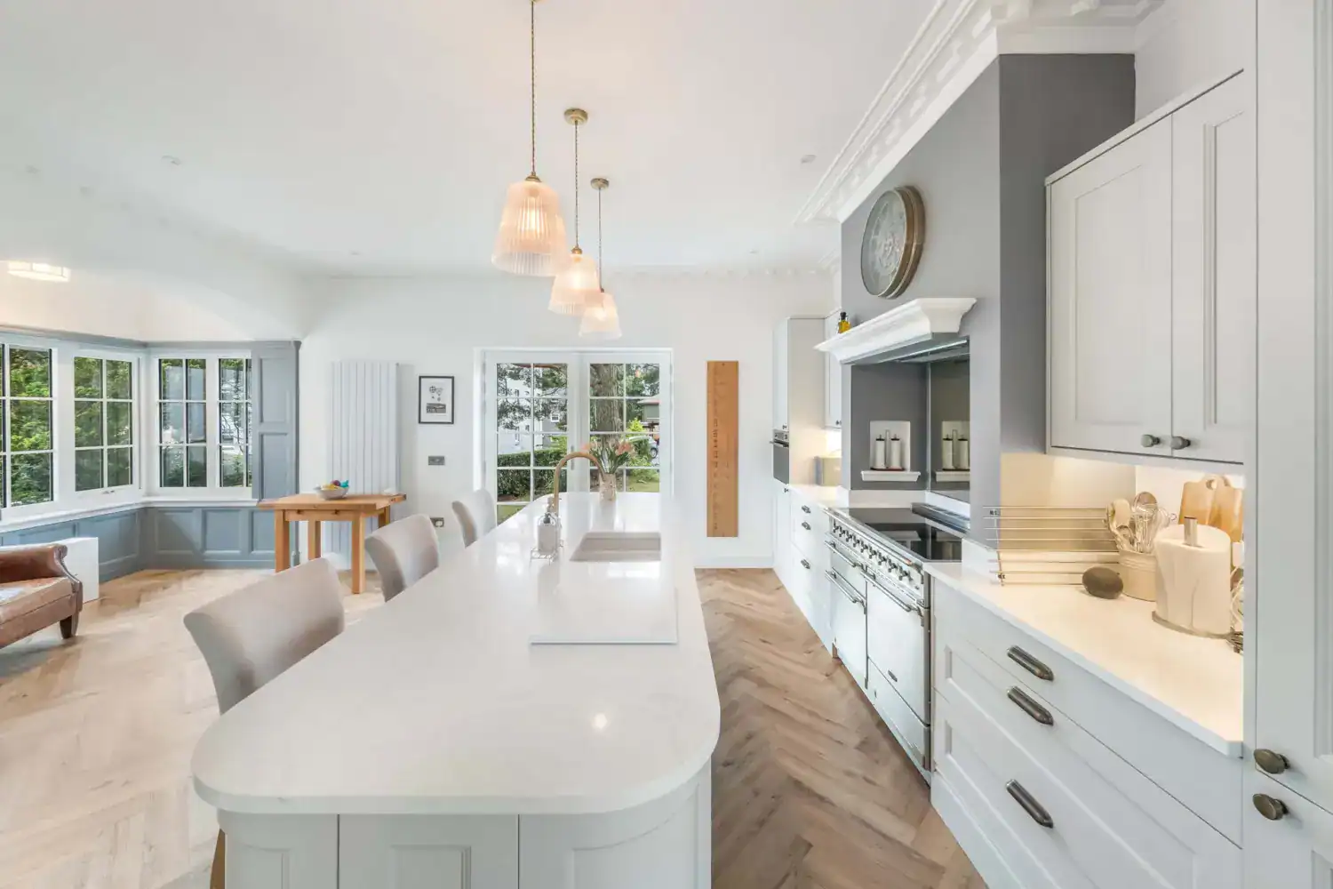 Kitchen island looking towards the dining space at Hazel Drive