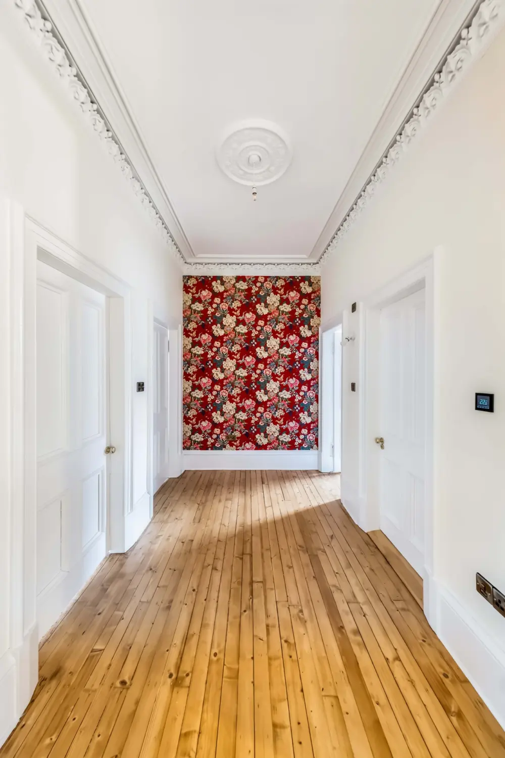 Hallway with timber flooring
